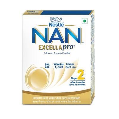 Nestle Nan Excella Pro 2 (6 Months+) Powder 400 gm (Refill Pack) - Baby And Infant Supplements
