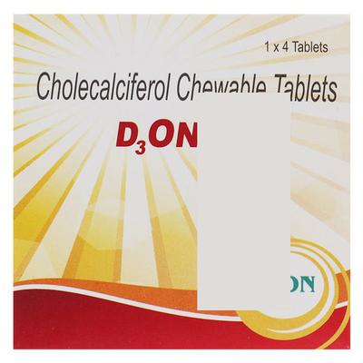 D3 ON Chewable Tablet 4's - Supplements-Vit