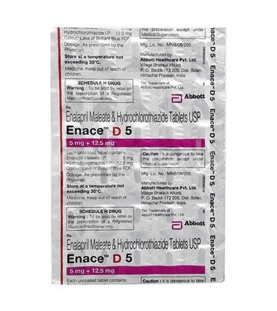 Enace D 5mg Tablet 30'S - Hypertension-ACE