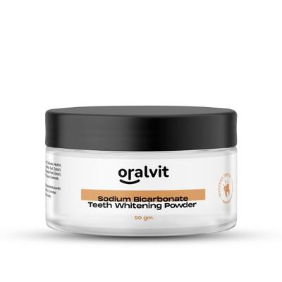Oralvit Teeth Whitening Powder - Sodium Bicarbonate 50 gm - Tooth Powder
