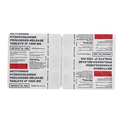 METOFIX XL 1000mg Tablet 15's - Diabetes-Ant