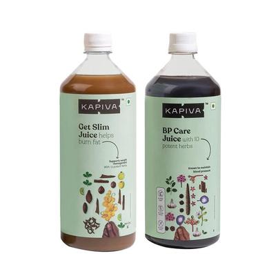 Kapiva Get Slim Juice 1 Litre + BP Care Juice 1 litre - Ayurvedic Juices