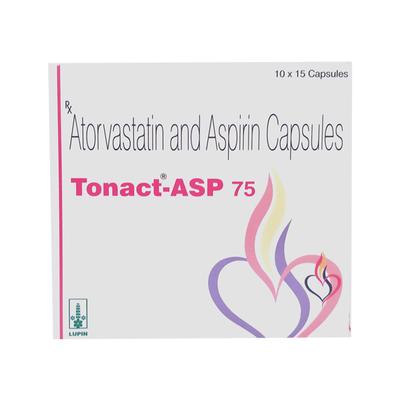 Tonact Asp 10/75mg Capsule 10'S - High Cholesterol-Dys