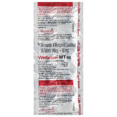 Weltelmi MT 40/50 Tablet 10'S - Hypertension-Ana