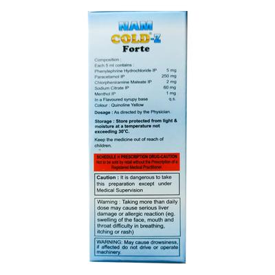 NAM Cold Z Syrup 60ml - Cough And Cold-Cou