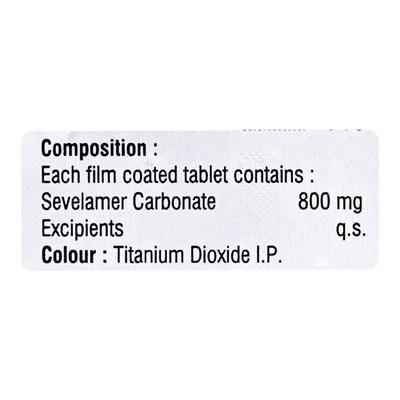 SEVOM 800 Tablet 10's - Kidney Disease/Stones-Oth