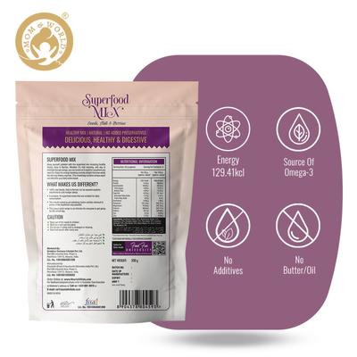 Mom & World Superfood Seeds Nuts & Berries Mix 200 gm - Nutritional Bars