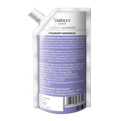 Yardley English Lavender Fragrant Handwash Liquid - Refill Pouch 800 ml - Hand Wash & Soaps