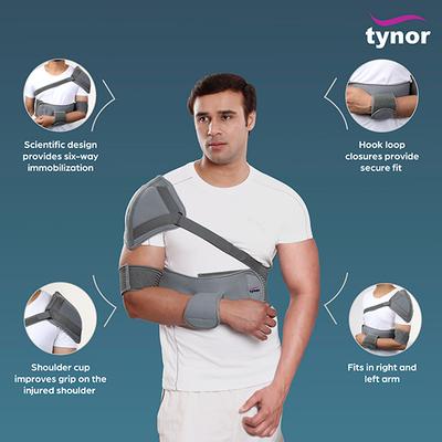 Tynor Elastic Shoulder Immobiliser (L) (C 03) - Neck/Shoulder Supports