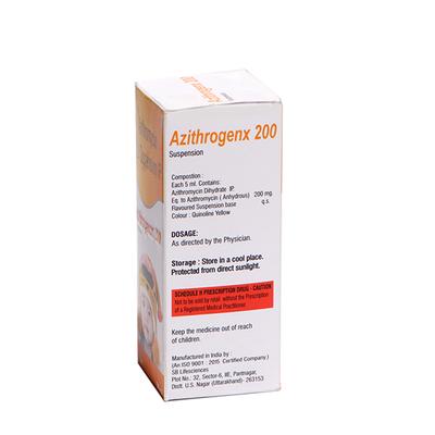 AZITHROGENX 200 Oral Suspension 30ml - Bacterial Infections-Mac