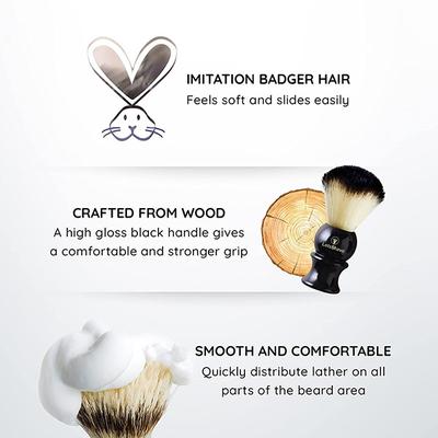 LetsShave Shaving Brush - Black - Shavers