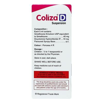 COLIZA D PEPPERMINT FLAVOUR Suspension 30ml - Ulcer/Reflux/Flatulence-GIT