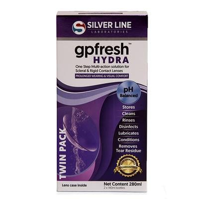 Silver Line GP Fresh Hydra Contact Lenses Twin Pack ( Pack of 2 x 140 ml) - Lens Solution