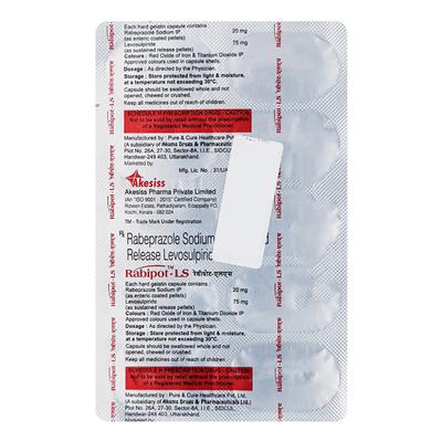 RABIPOT LS Capsule 10's - Ulcer/Reflux/Flatulence-Aaa
