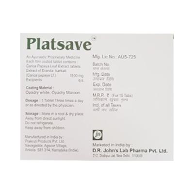 Platsave Tablet 15'S - Supplements-Sup