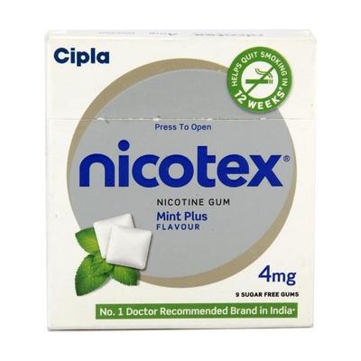 Nicotex Mint Plus Flavour 4mg Chew Gum Tablet 9'S - Smoking cessation
