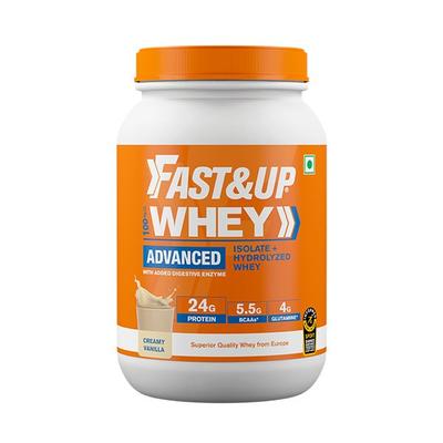 Fast&Up Whey Advanced Protein Powder - Creamy Vanilla Flavour 912 gm - Whey Proteins