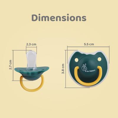 R for Rabbit Tusky Pacifier for kids of 6 months - Green 1's - Pacifiers & Teethers