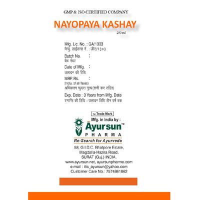 Ayursun Nayopaya Kashay 250 ml - Speciality Medicines