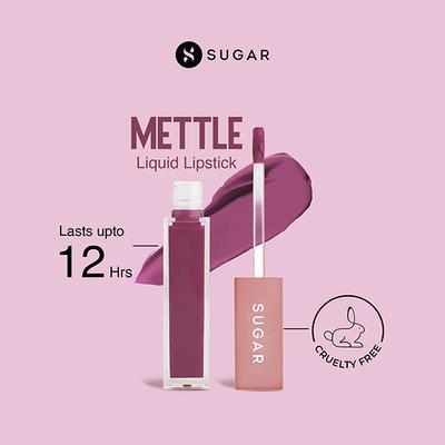 SUGAR Cosmetics Mettle Liquid Lipstick - 08 Alcor (Warm Plum) 7 gm - Liquid Lipsticks