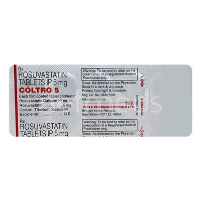 Coltro 5mg Tablet 10'S - High Cholesterol-Dys