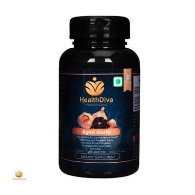 HealthDiva Aged Black Garlic Capsules 30's - General Health