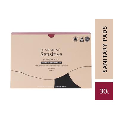 Carmesi Sensitive Sanitary Pads (L) 30's - Sanitary Napkins