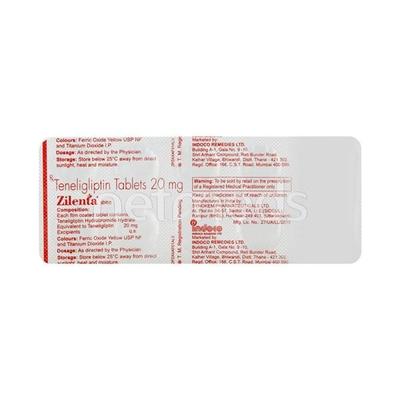 Zilenta 20mg Tablet 10'S - Diabetes-Ant