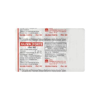 Gliva Forte Tablet 10'S - Diabetes-Ant