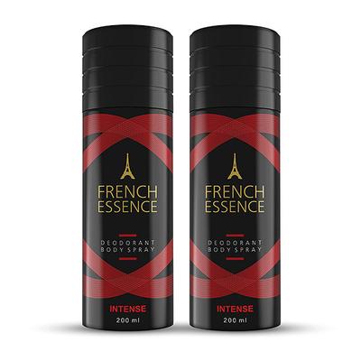 French Essence Deodorant Body Spray - Intense - Pack of 2 x 200 ml - Perfumes (Edt/Edp)