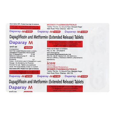 DAPARAY M 10/500 Tablet 10's - Diabetes-Ant