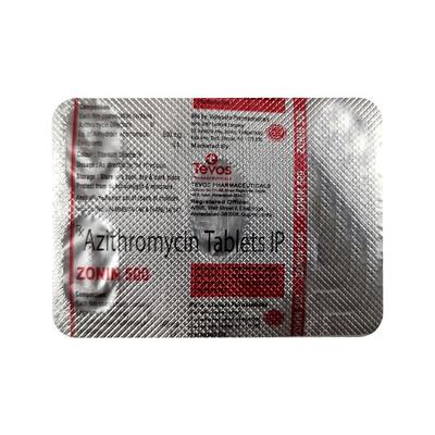 ZONIN 500 Tablet 5's - Bacterial Infections-Mac