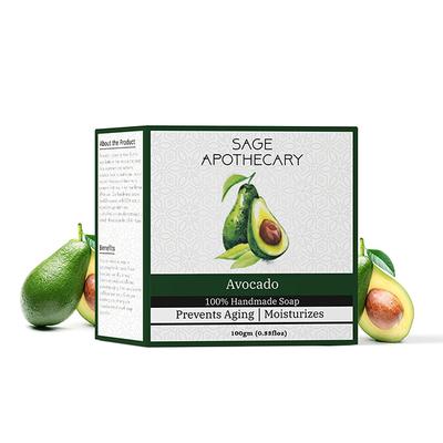 Sage Apothecary Avocado Soap 100 gm - Shower Gels & Body Wash