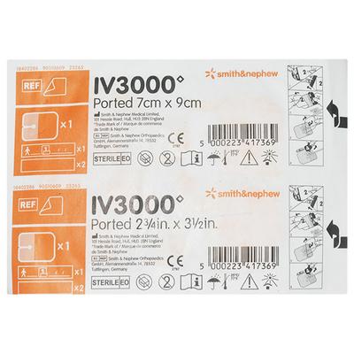 Smith & Nephew IV 3000 Ported Bactigras (7 cm x 9 cm) 1's - Bandages