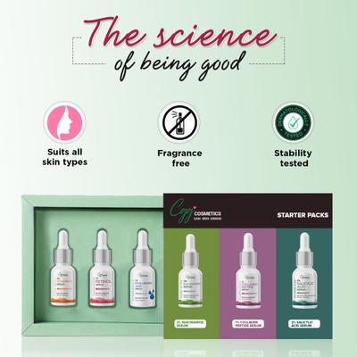 CGG Cosmetics Face Serum - Assorted (Pack of 6 x 10 ml) 60 ml - Face Serum