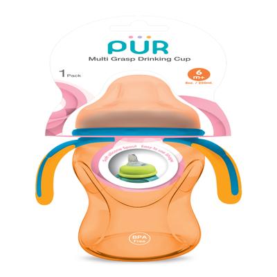 Pur Multi Grasp Drinking Cup - Orange 250 ml - Feeding & Nursing