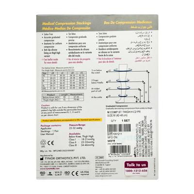 Tynor Medical Compression Stocking Thigh High Class 2 - Beige (M) 1's - Knee/Leg Supports