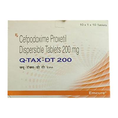 Q TAX DT 200 Dispersible Tablet 10's - Bacterial Infections-Cep
