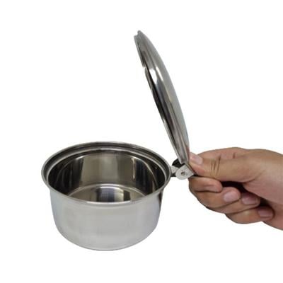 Sahyog Wellness Stainless Steel Slovia Spitting Mug with Lid Sputum Pot with Cover - White (100 ml) 1's - Device - S