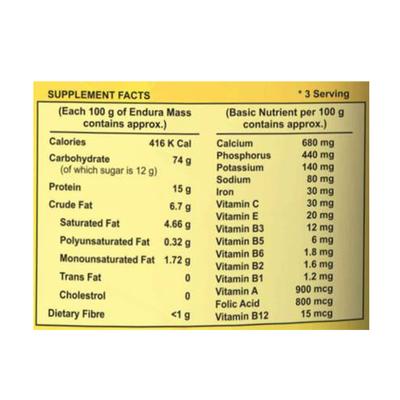 Endura Mass Weight Gain Powder - Banana Flavour 3 kg - Weight Gain