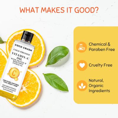 Coco Crush Cold Pressed Vitamin-C Oil 100 ml - Personal Care (Ayush)