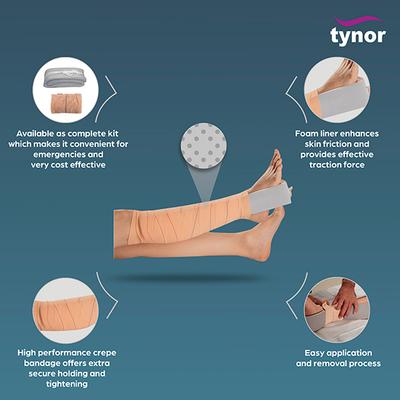 Tynor Skin Traction Set (PUF Liner) - (ADULT) (G 01) - Knee/Leg Supports