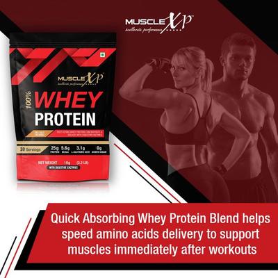 MuscleXP Whey Protein Powder - Sea Salt Caramel 1 kg - Whey Proteins