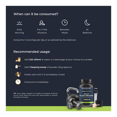 Nutrabay Wellness Vegan Plant Protein + Superfoods - Rich Chocolate 1 kg - Whey Proteins