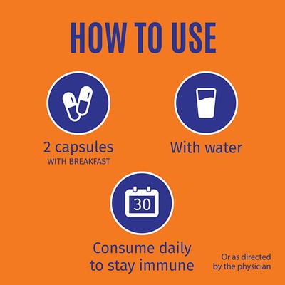 AADAR Immunity Pro 500 mg Immunity & Energy Boost Capsule (Pack of 2 x 60's) - Health Products
