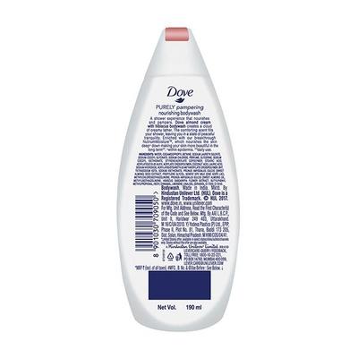 Dove Purely Pampering Nourishing Body Wash - Almond Cream & Hibiscus 190 ml - Shower Gels & Body Wash