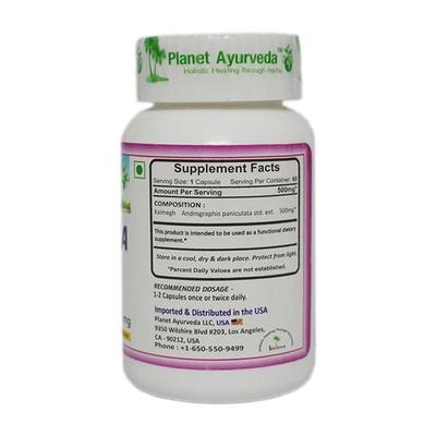Planet Ayurveda Echinacea Capsules 60's - Pure Herbs