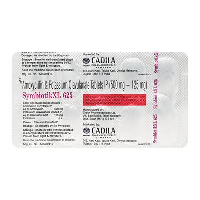 Symbiotik XL 625mg Tablet 10'S - Bacterial Infections-Pen
