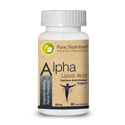Pure Nutrition Alpha Lipoic Acid 350mg Veg Capsule 60's - Diabetes (Fitness)