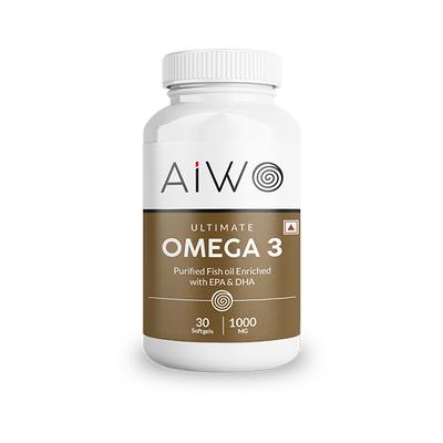 Aiwo Ultimate Omega 3 1000 mg Capsule 30's - Omega Fish Oil Fatty Acids